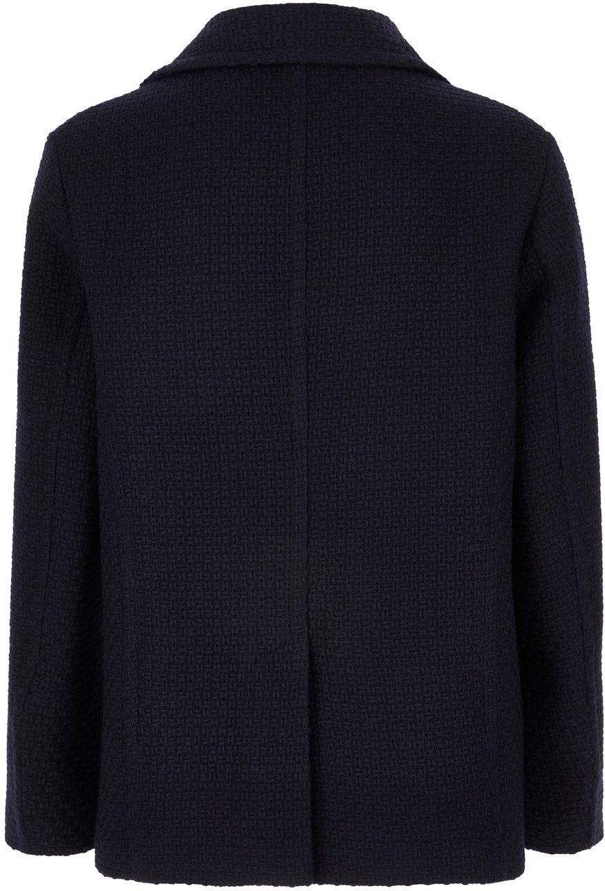 Etro Etro Navy blue wool coat Blauw