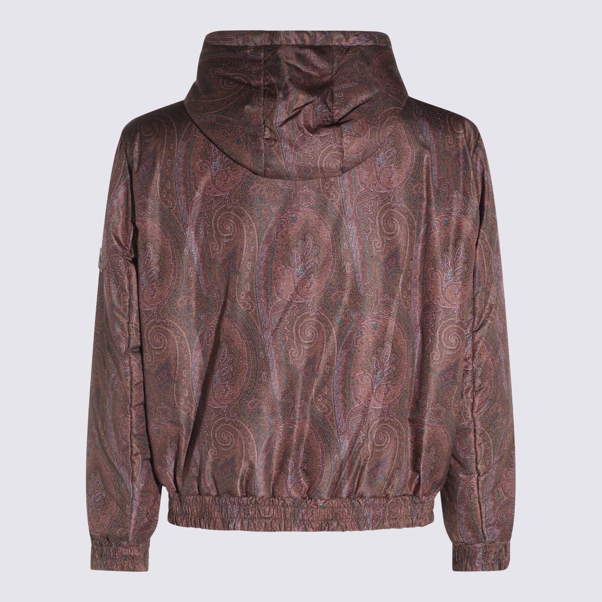 Etro Hooded Casual Jacket With Intricate Paisley Pattern Bruin
