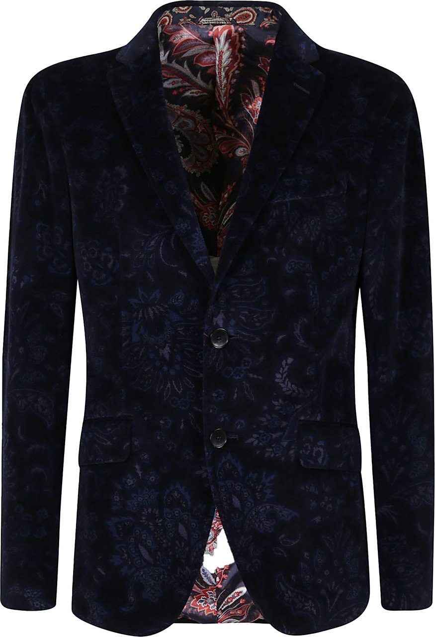 Etro Roma Jacket Blue Blauw