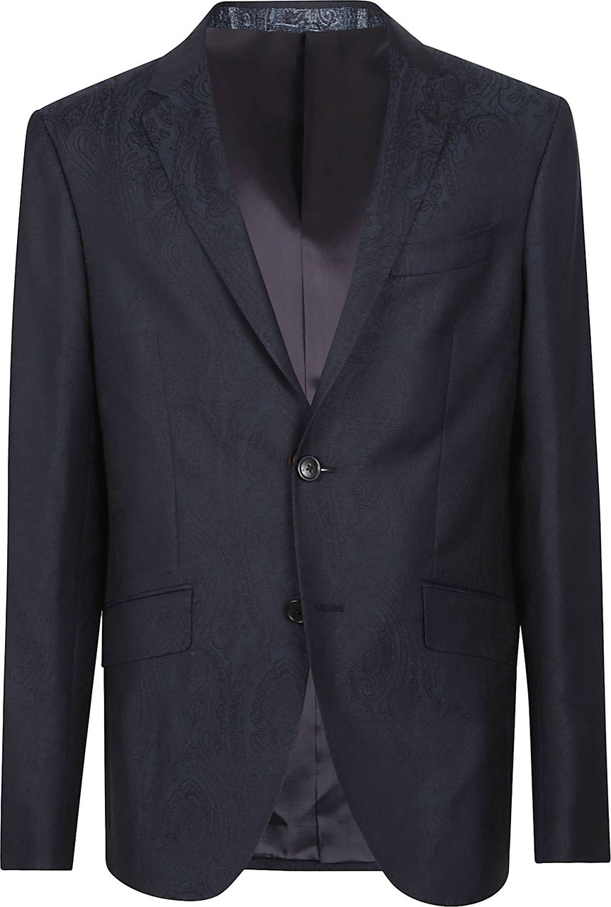 Etro Roma Jacket Blue Blauw