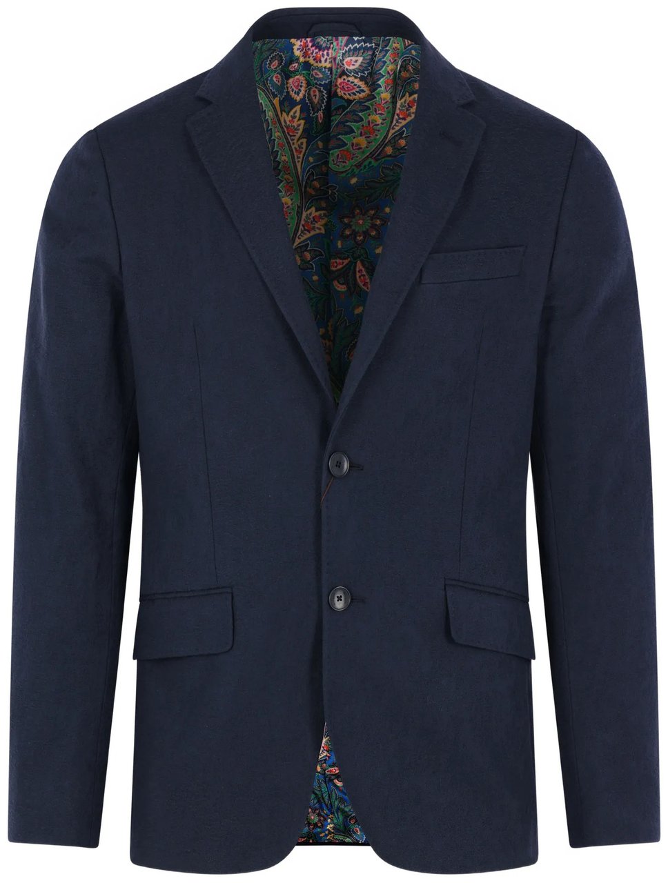 Etro Single-Breasted Stretch Cotton Drill Etro Jacket Blauw