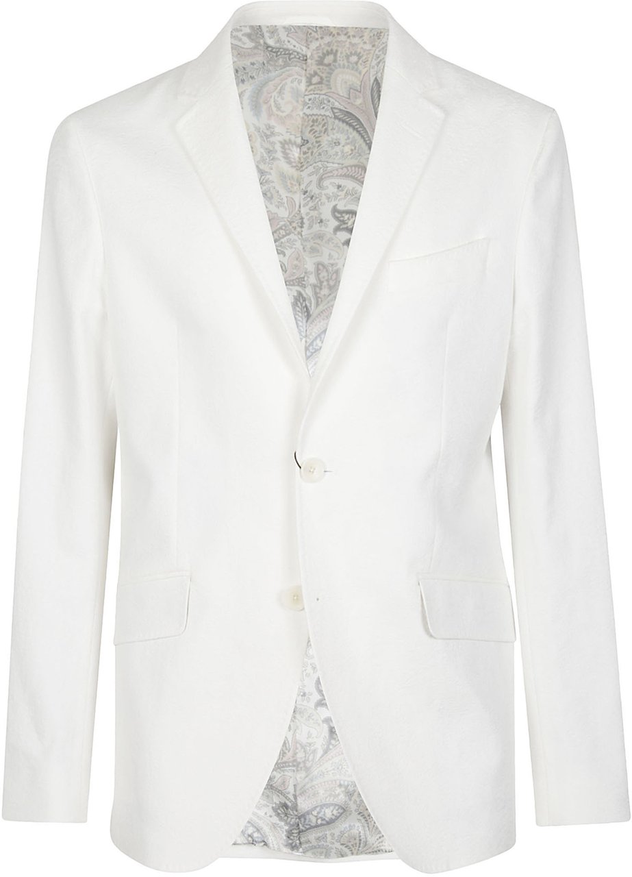 Etro Roma Single Breasted Jacket White Wit