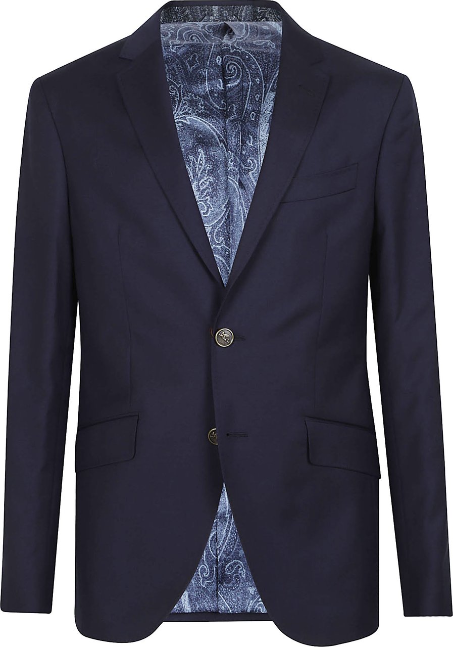 Etro Roma Jacket Blue Blauw