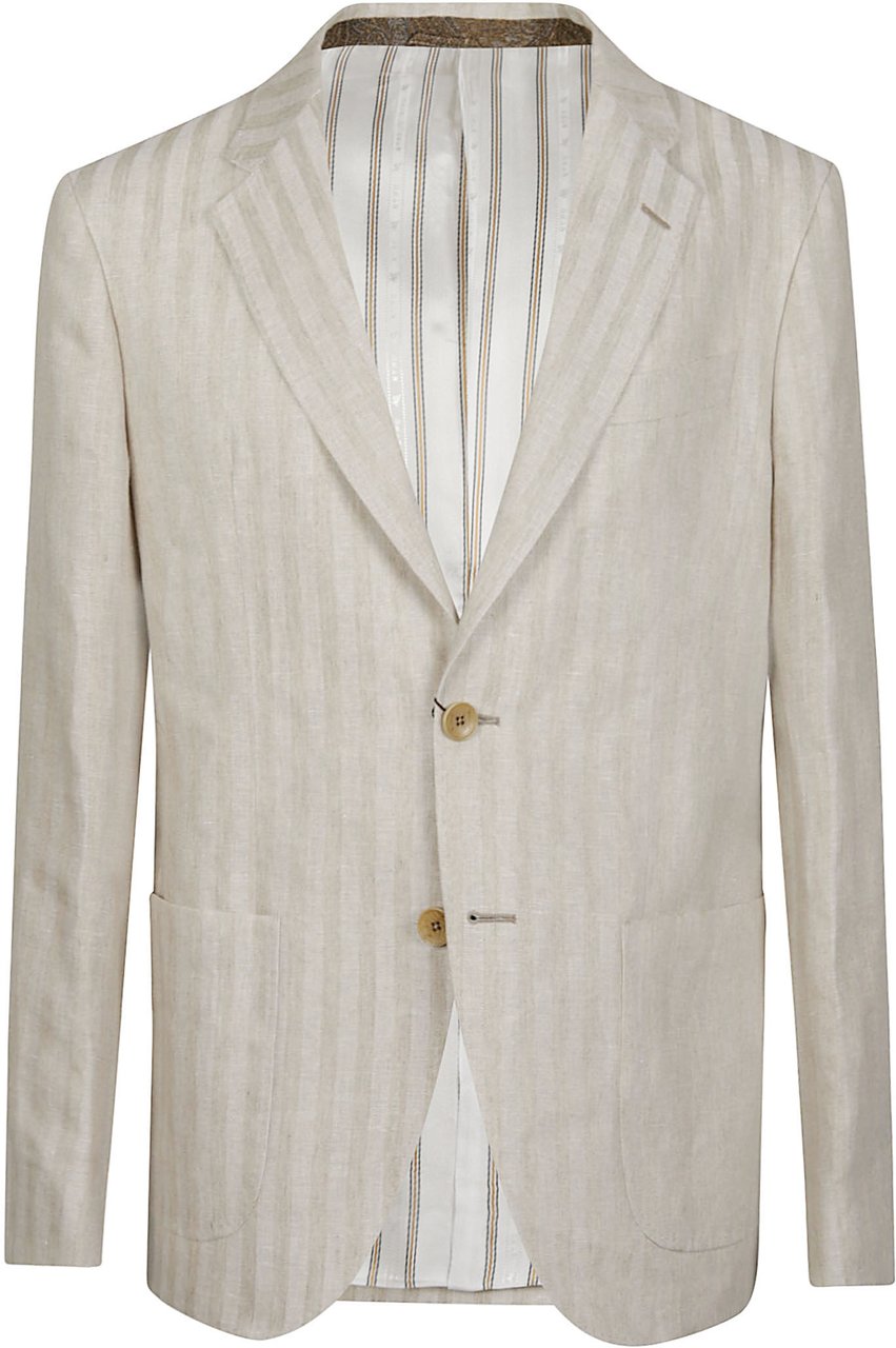 Etro Roma Sport Single Breated Jacket White Wit