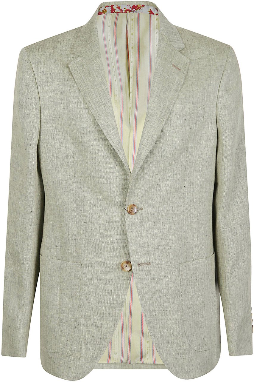Etro Roma Sport Single Breated Jacket Green Groen