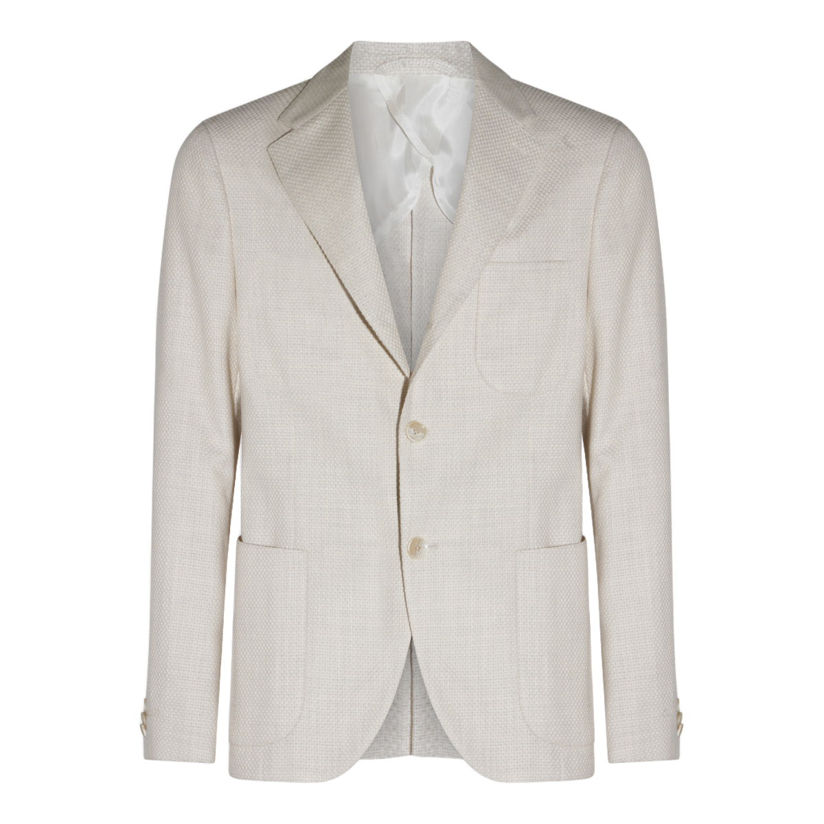 Etro Classic Tailored Beige Blazer with Textured Weave Neutraal
