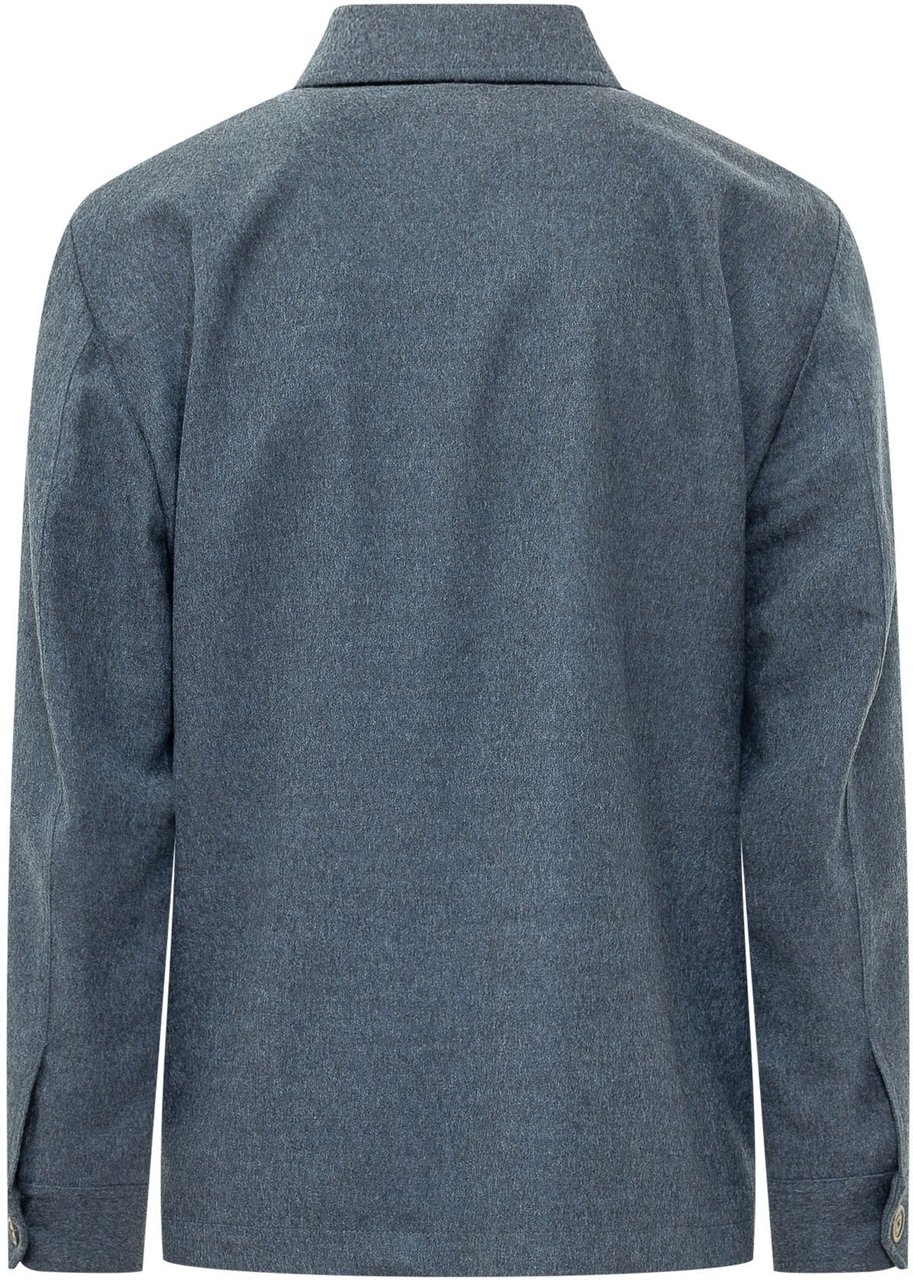 Etro PATCH PKT SHIRT JACKET Blauw