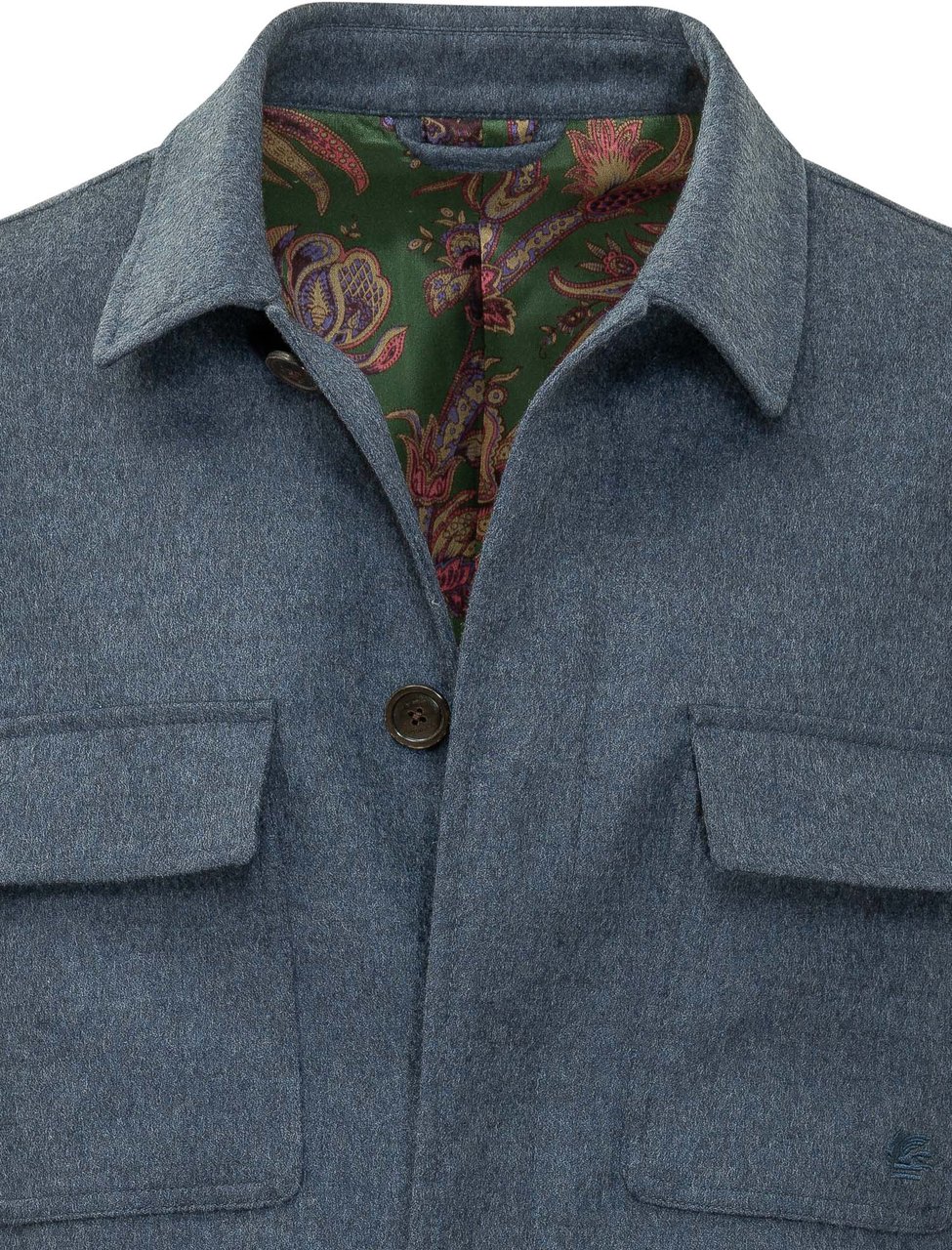 Etro PATCH PKT SHIRT JACKET Blauw
