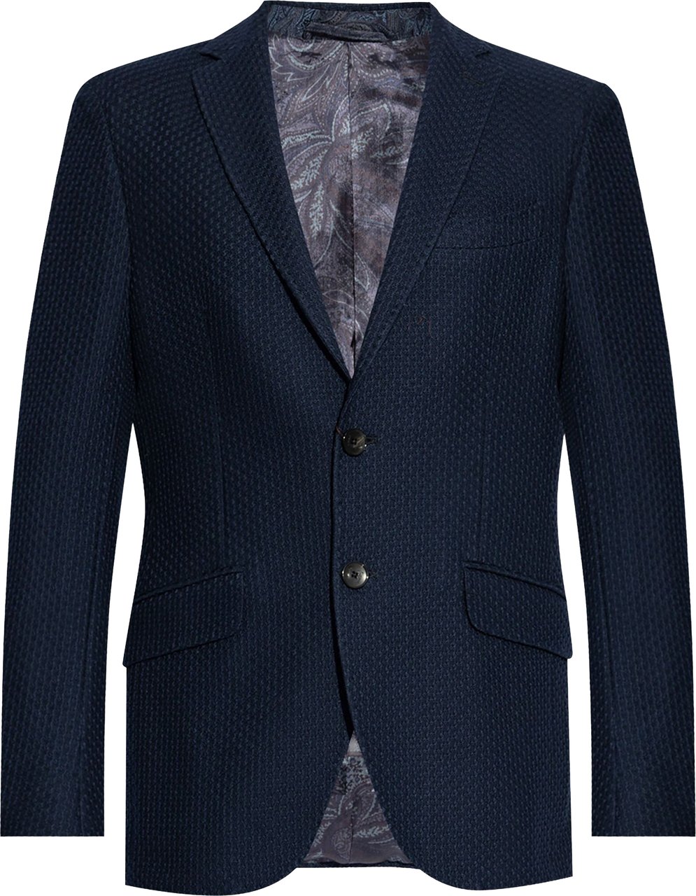 Etro Navy Roma Jersey Jacket Zwart