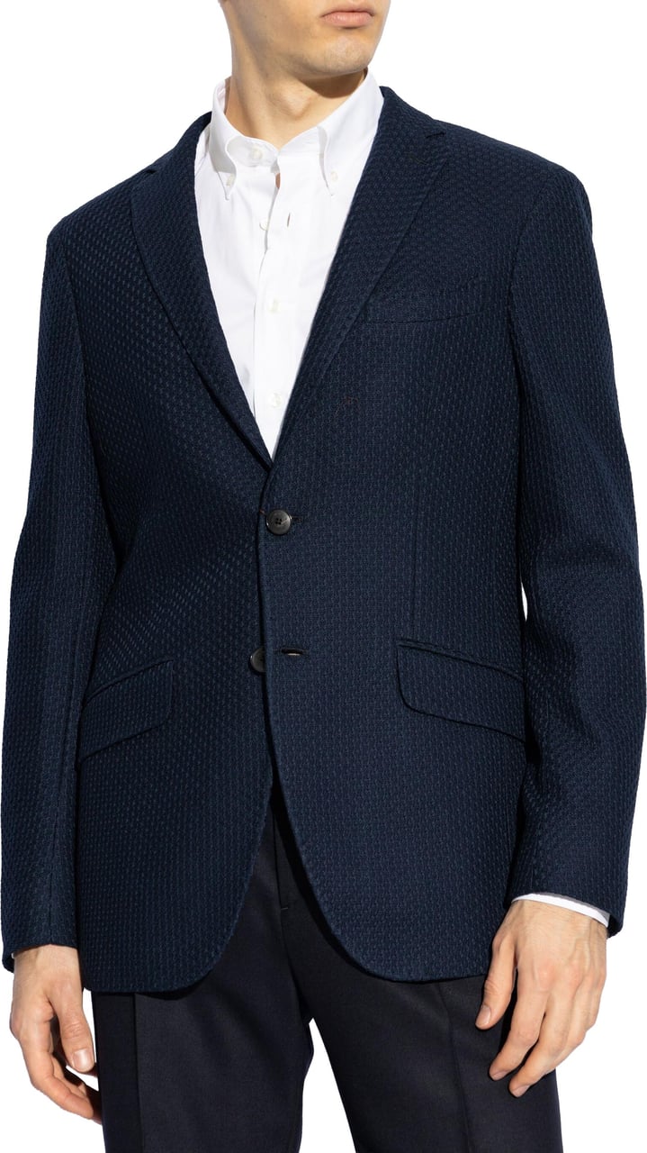 Etro Navy Roma Jersey Jacket Zwart
