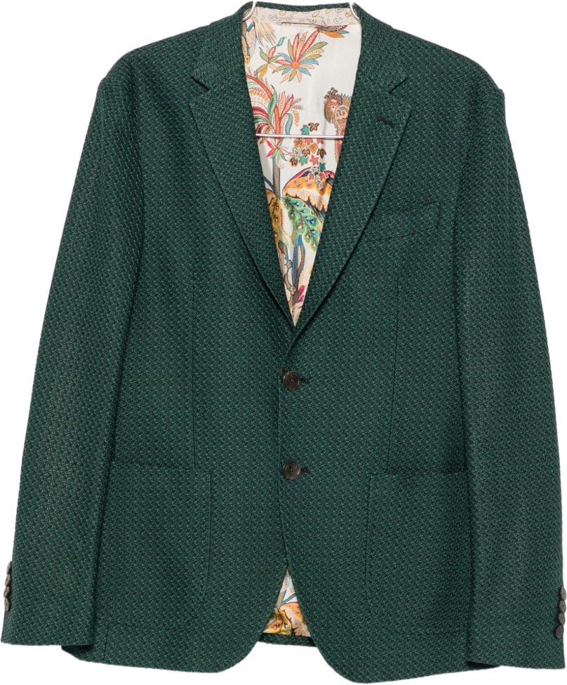 Etro Jackets Multicolor F.Do Verde Donkergroen