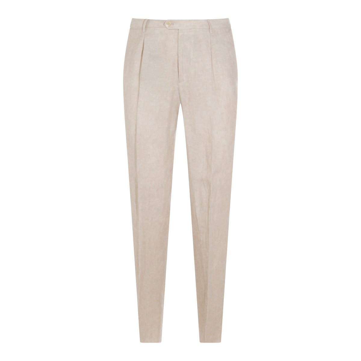 Etro Slim Tailored Trousers with High Waist and Pleated Front Neutraal