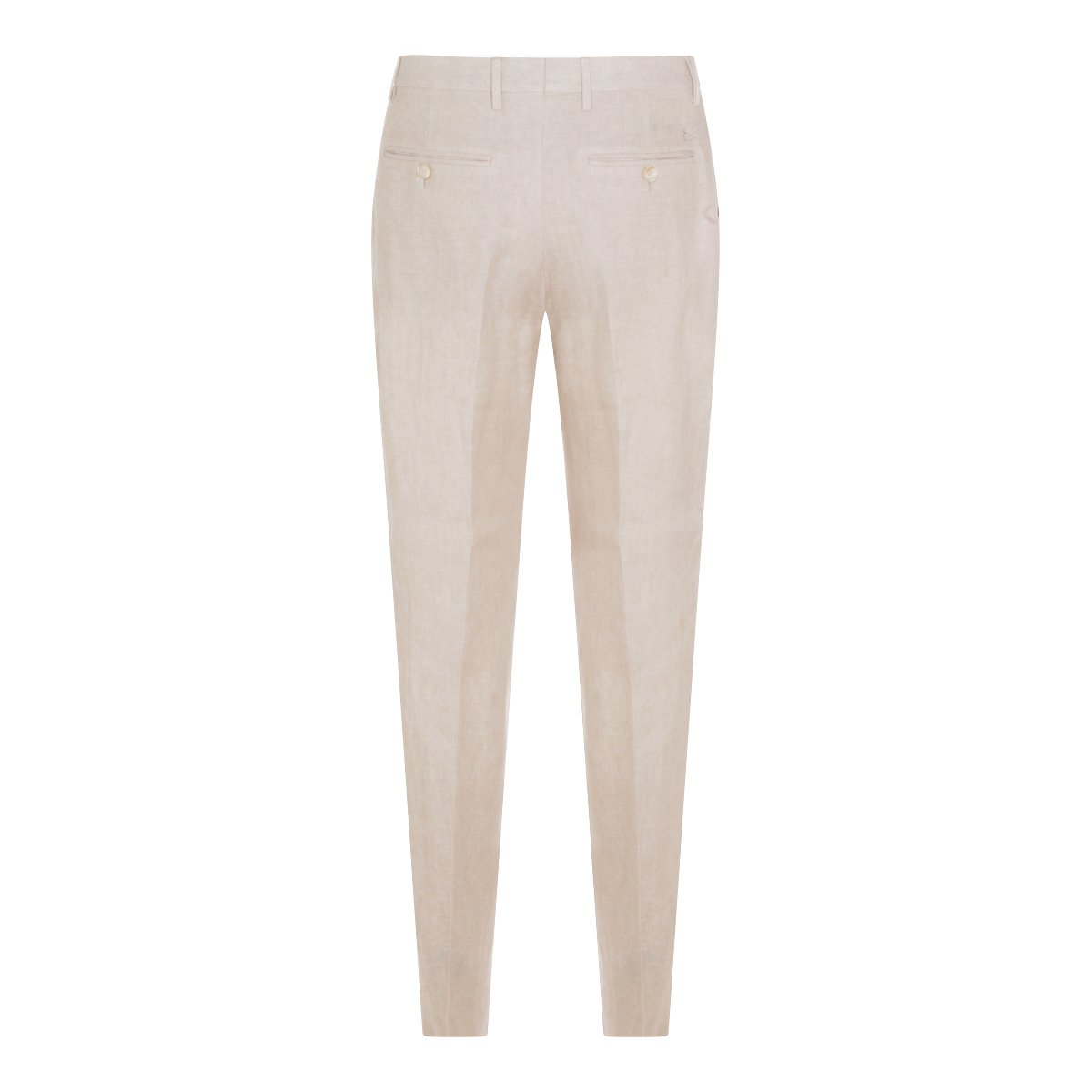 Etro Slim Tailored Trousers with High Waist and Pleated Front Neutraal