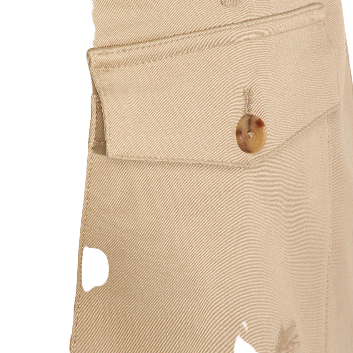 Etro Straight-Leg Casual Trousers with Flap Pockets Neutraal