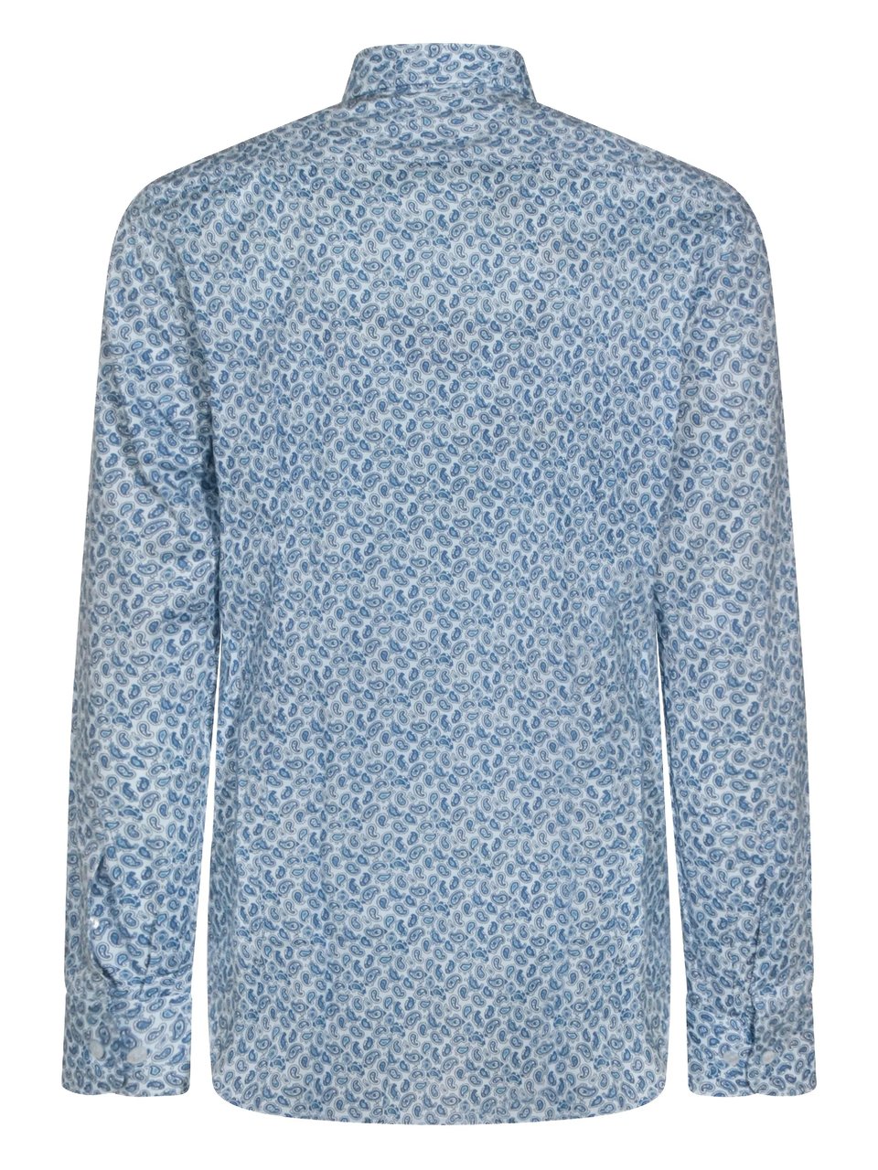 Etro Roma Long-Sleeve Blue Paisley Pattern Shirt Blauw