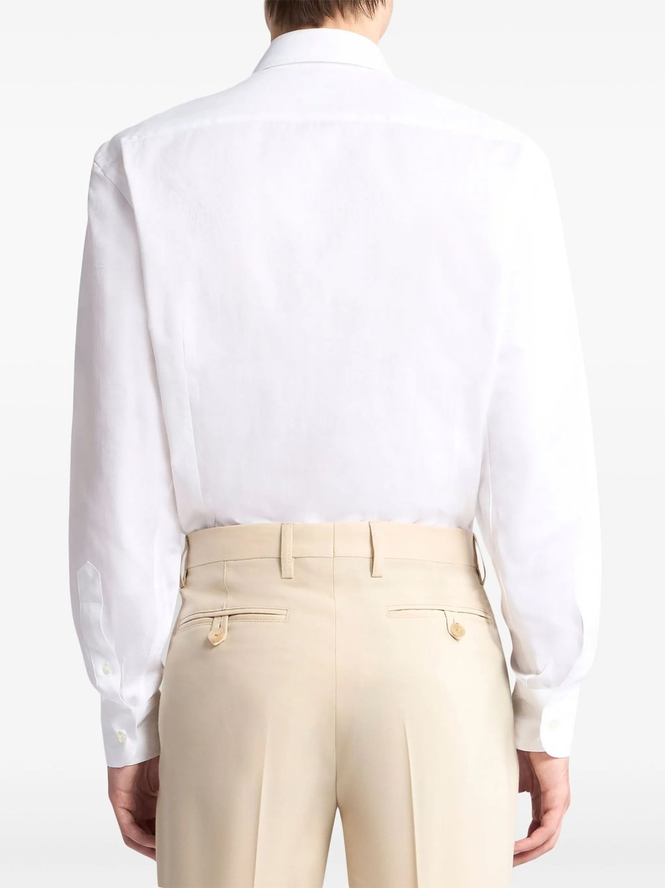 Etro White Roma Classic Long-Sleeve Cotton Shirt Wit