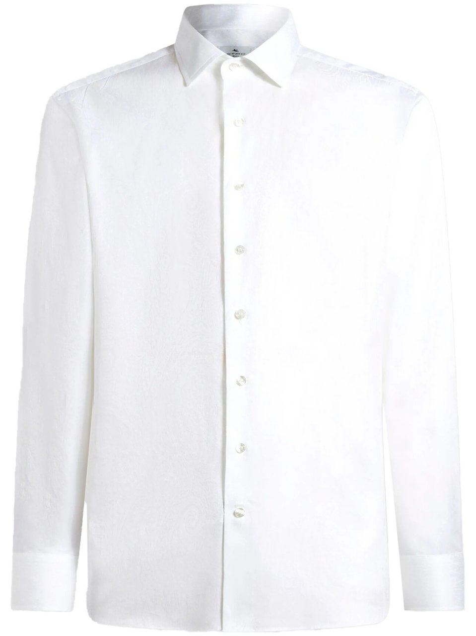 Etro White Roma Classic Long-Sleeve Cotton Shirt Wit