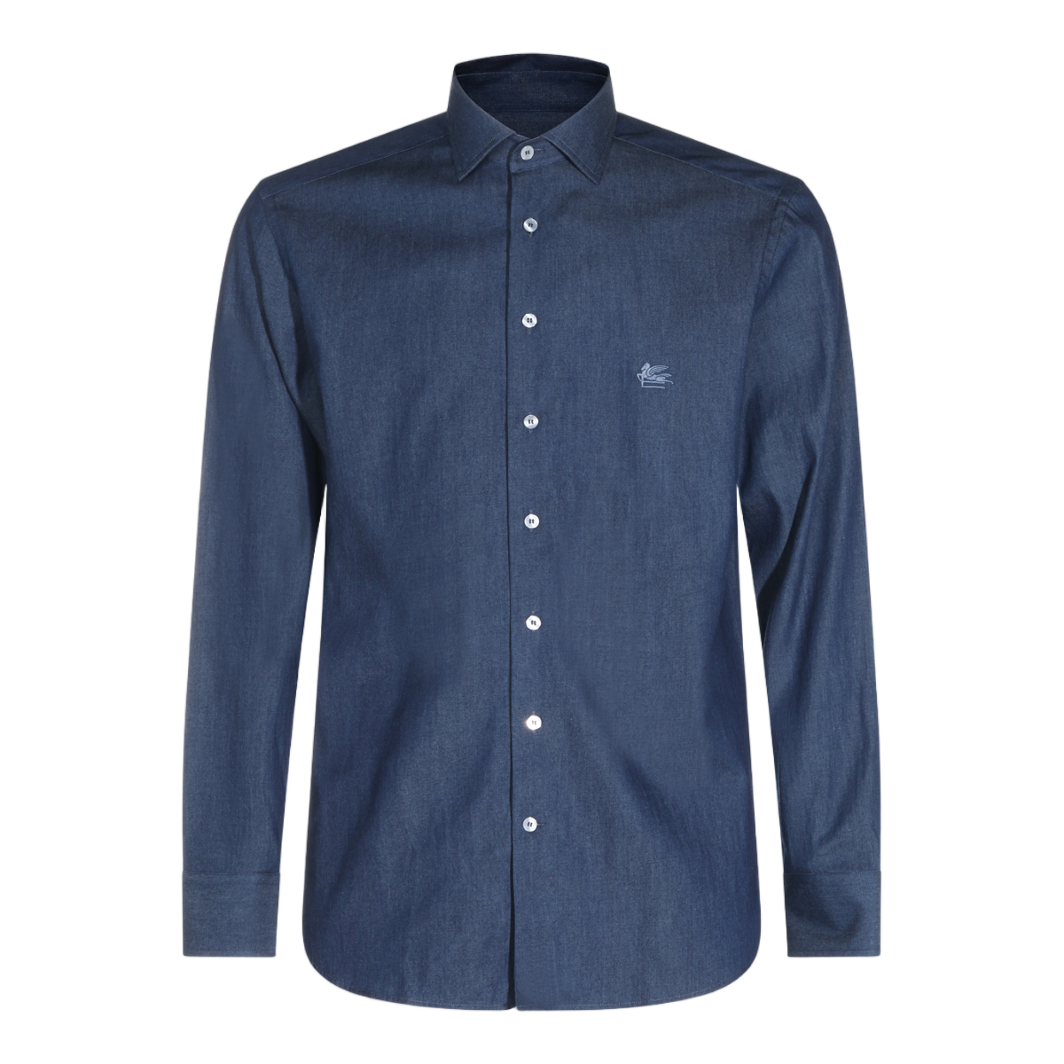 Etro Long-Sleeved Button-Down Shirt with Classic Collar Groen