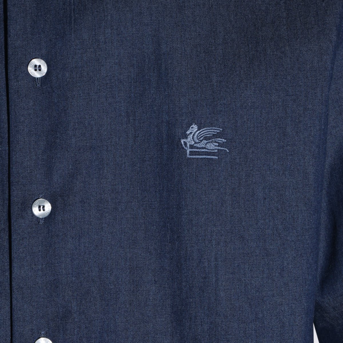 Etro Long-Sleeved Button-Down Shirt with Classic Collar Groen