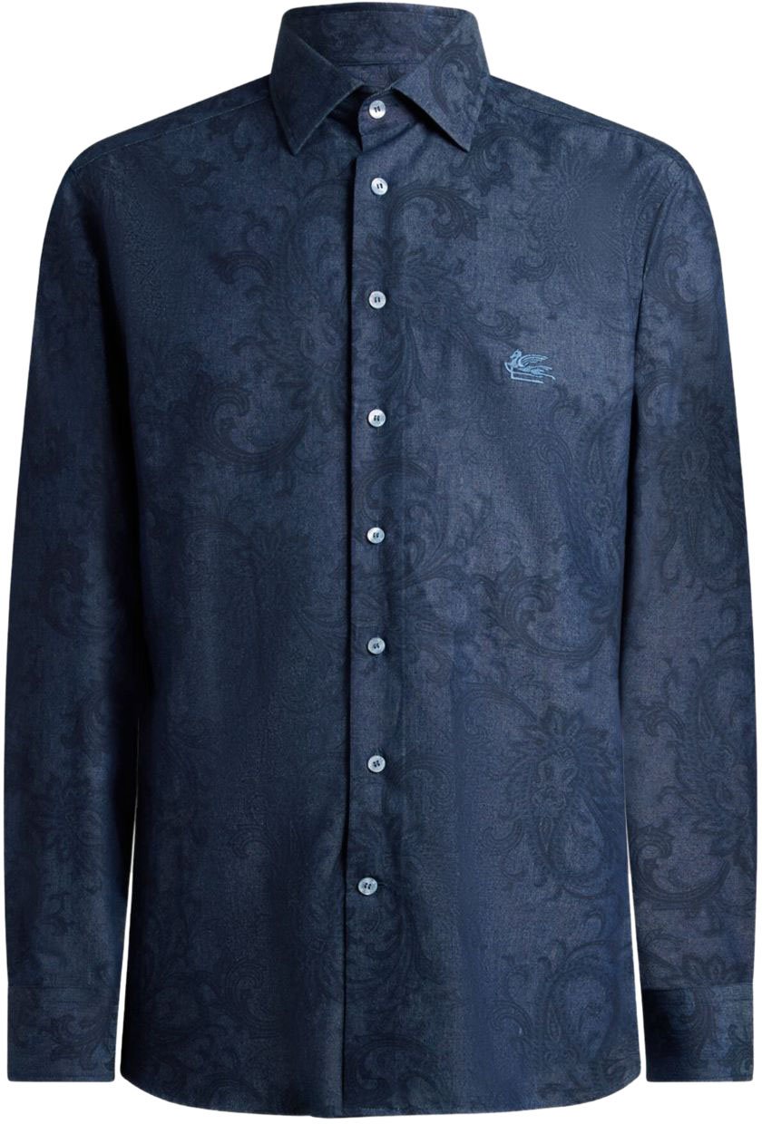 Etro Etro Shirts Blue Blauw