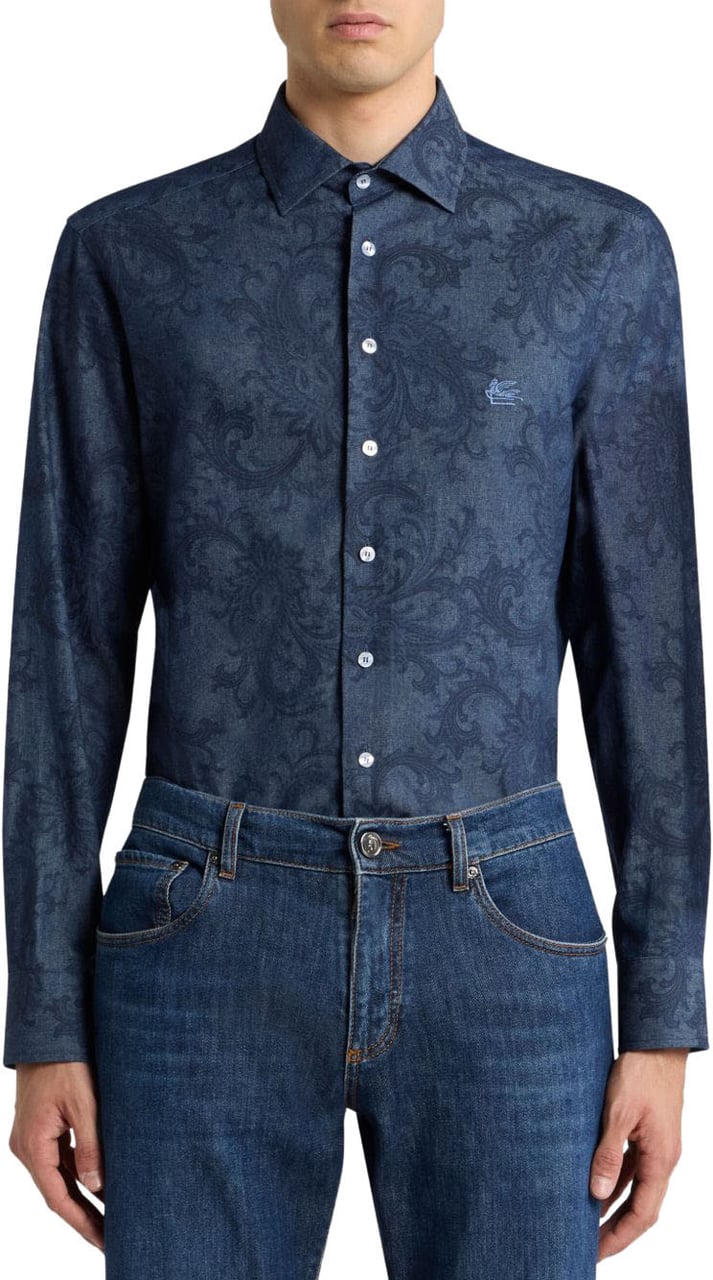 Etro Etro Shirts Blue Blauw