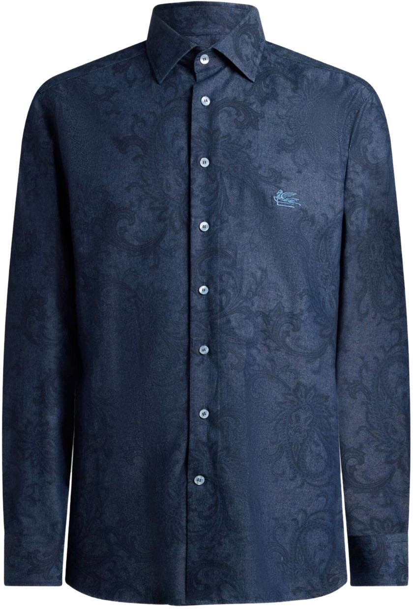 Etro Shirts Blue Blauw
