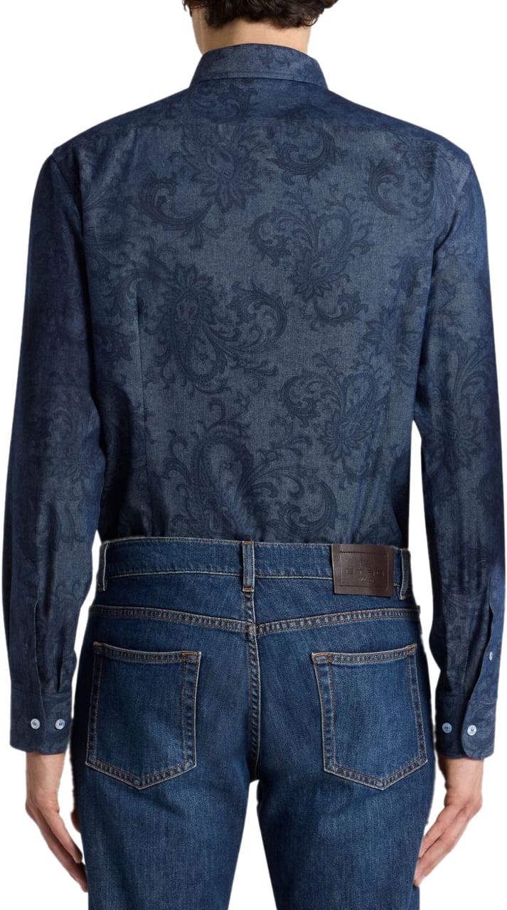 Etro Shirts Blue Blauw