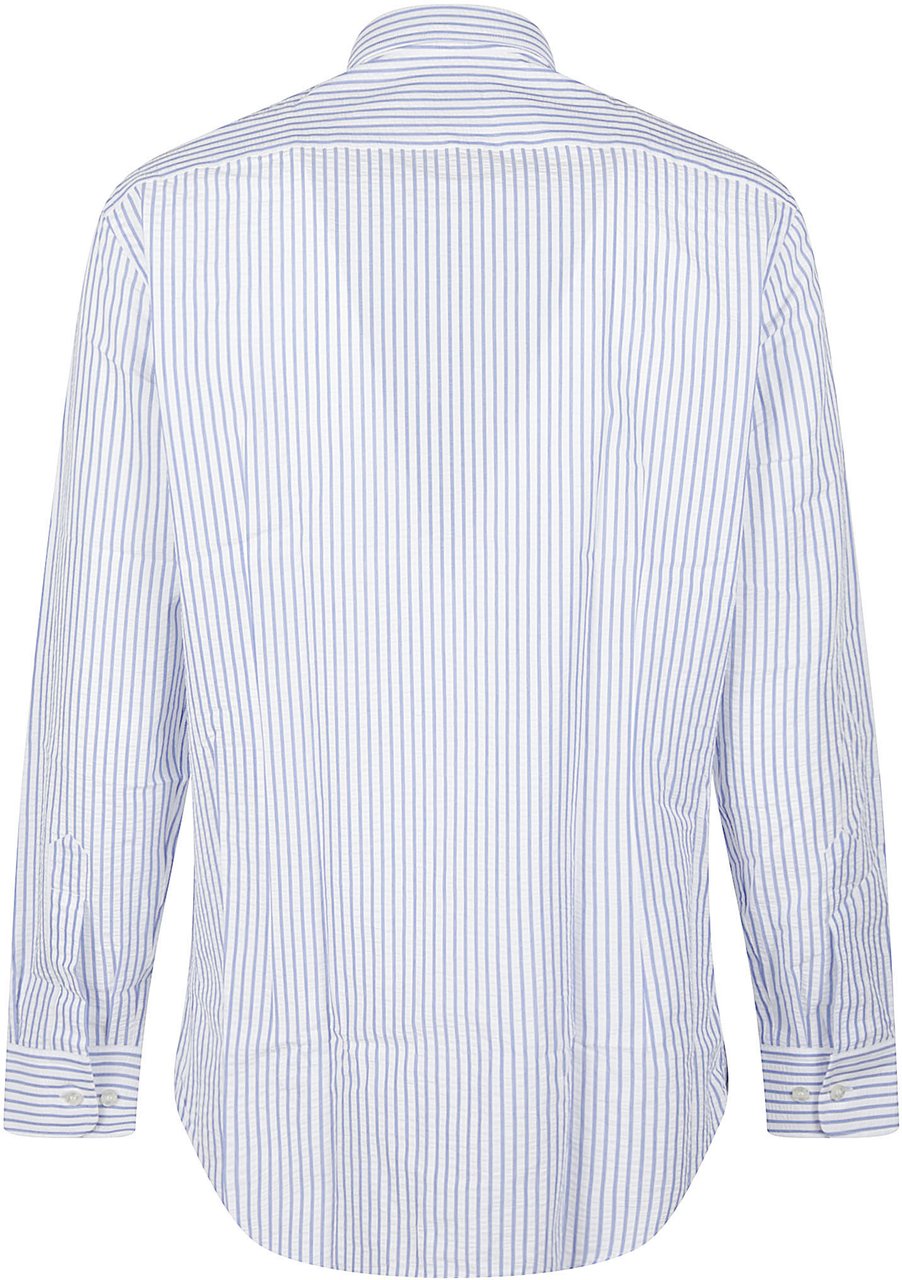 Etro Long Sleeve Logo Pegaso Roma Shirt Blue Blauw