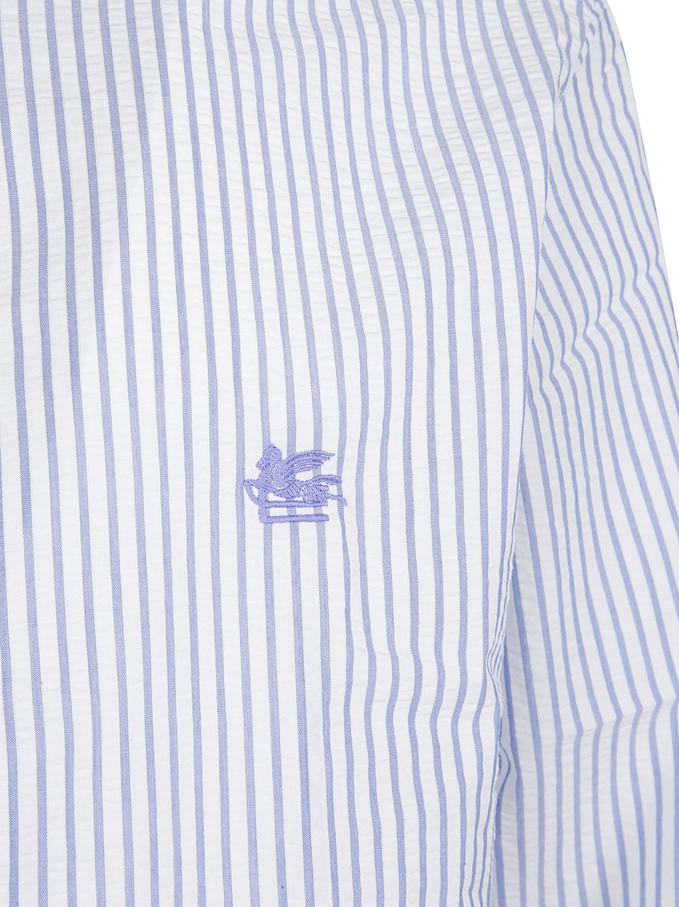 Etro Long Sleeve Logo Pegaso Roma Shirt Blue Blauw