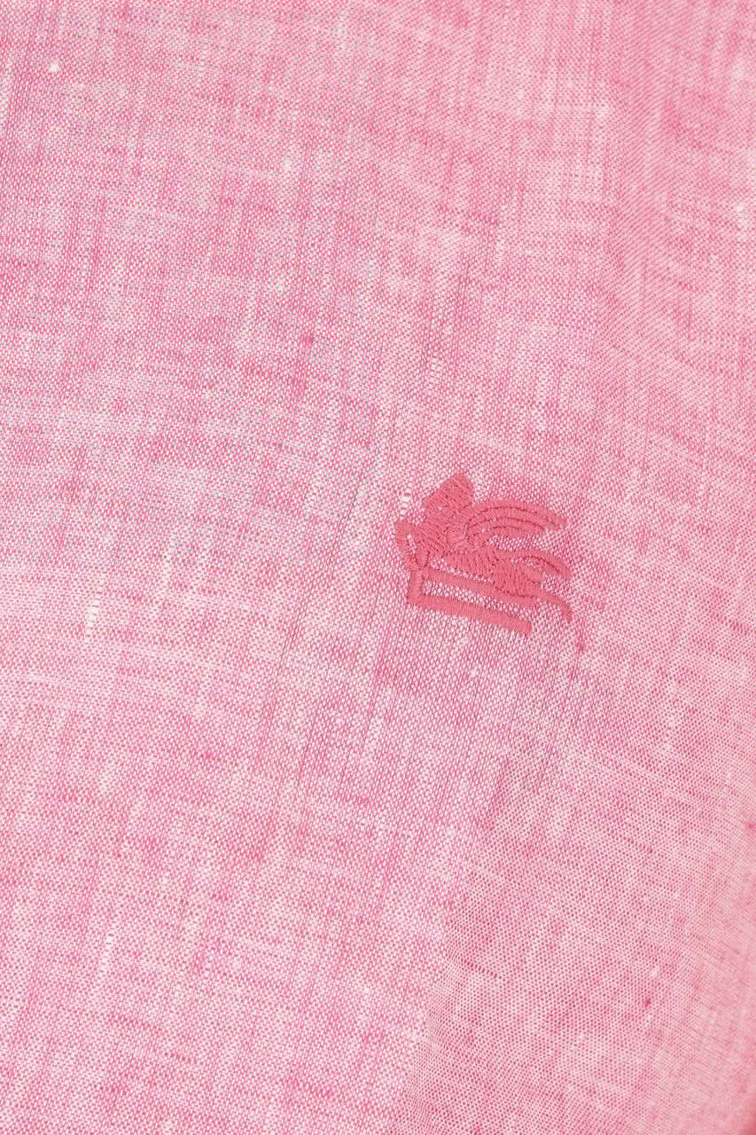Etro Etro Pink linen shirt Roze