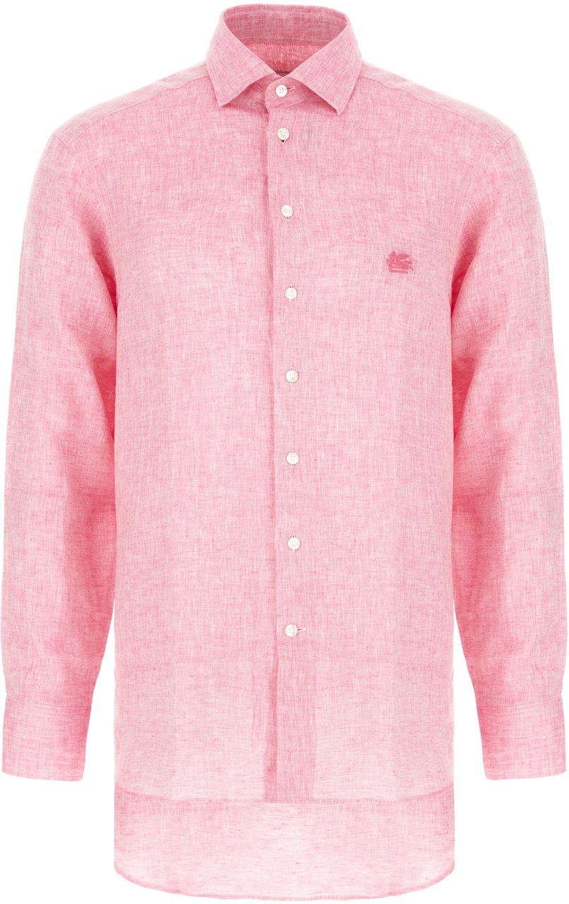 Etro Etro Pink linen shirt Roze