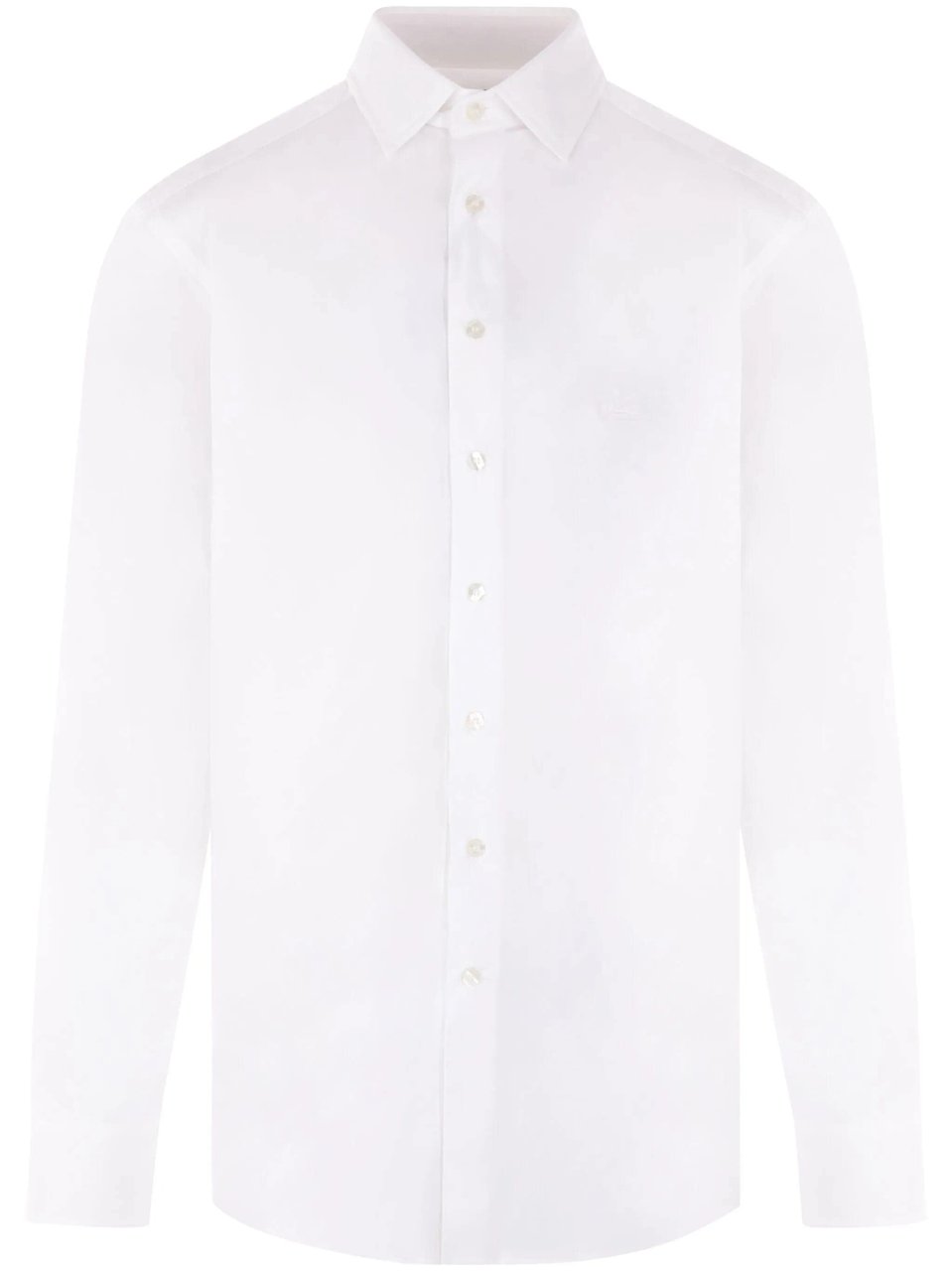 Etro Roma Logo Black Pegasus Cotton Shirt Wit