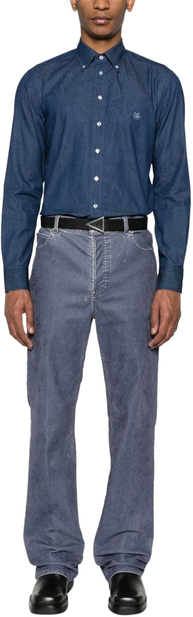 Etro Shirts Blue Blauw