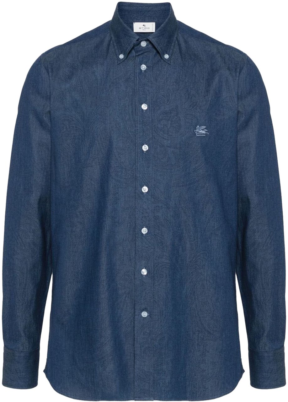 Etro Shirts Blue Blauw