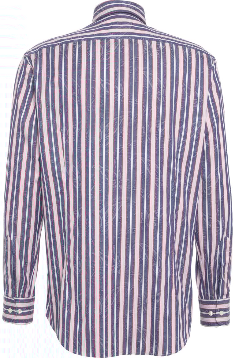 Etro Striped shirt with logo embroidery Divers