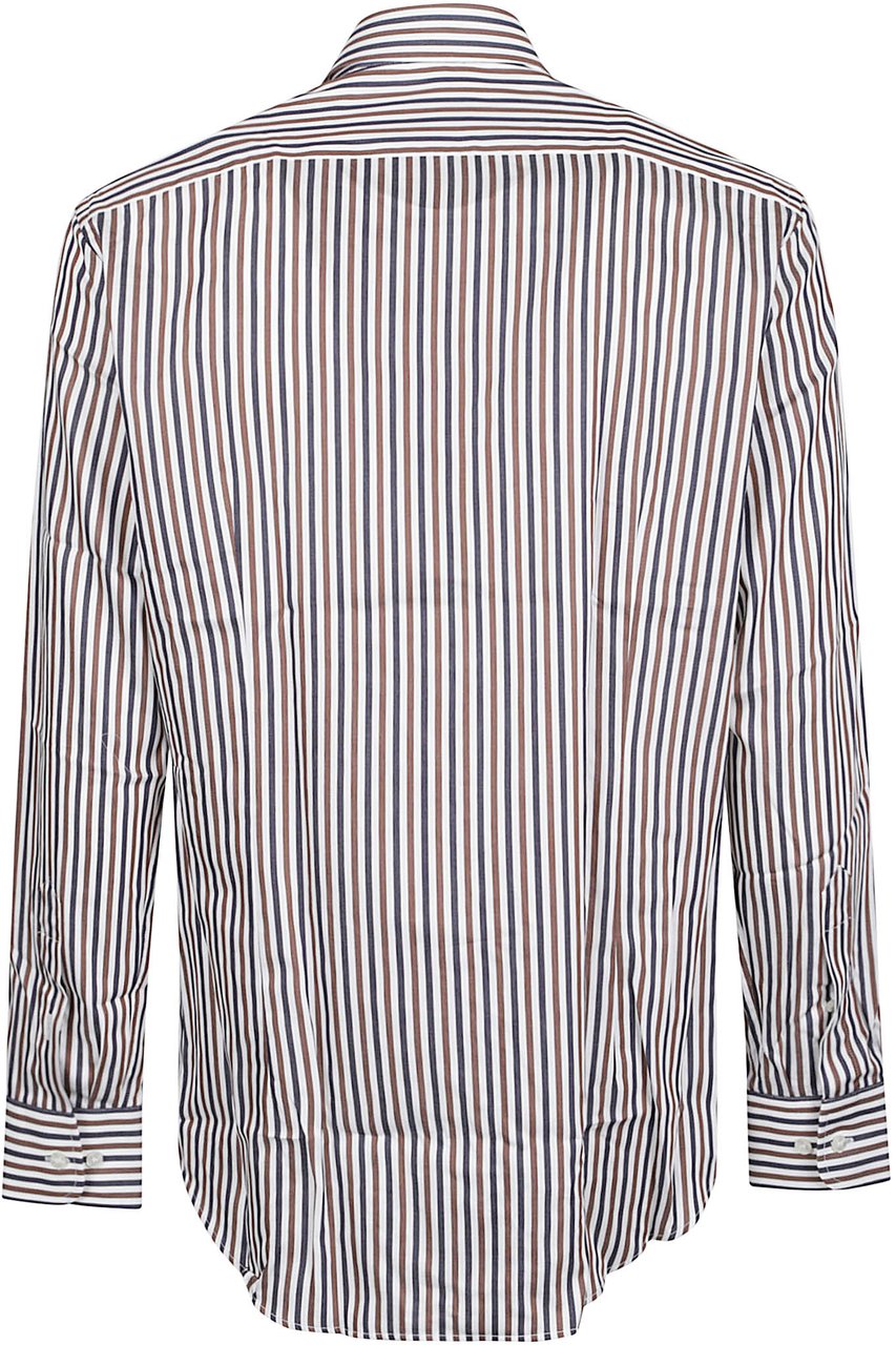 Etro Roma Logo Botton Down Long Sleeve Shirt White Wit