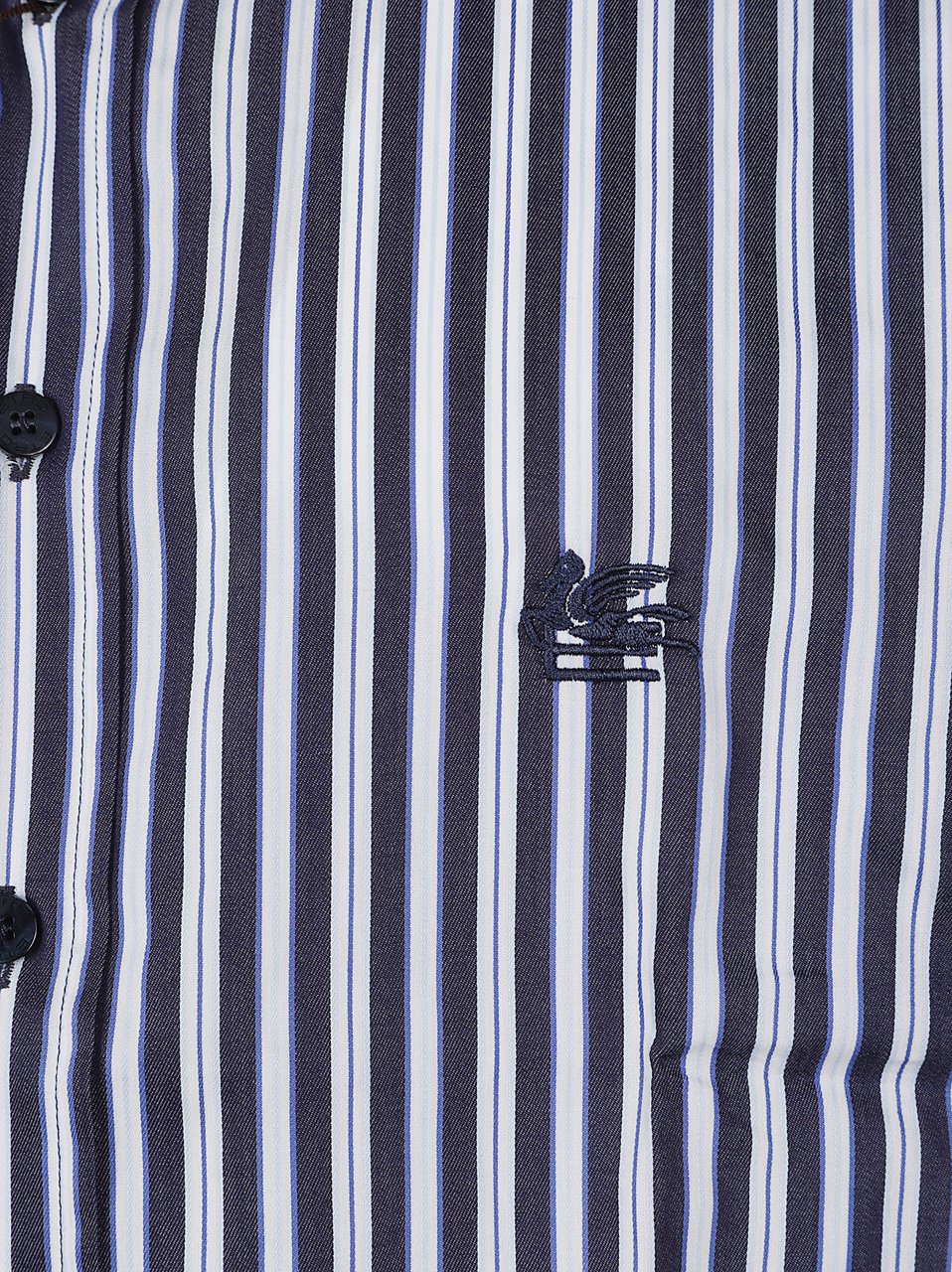 Etro Roma Logo Botton Down Long Sleeve Shirt White Wit