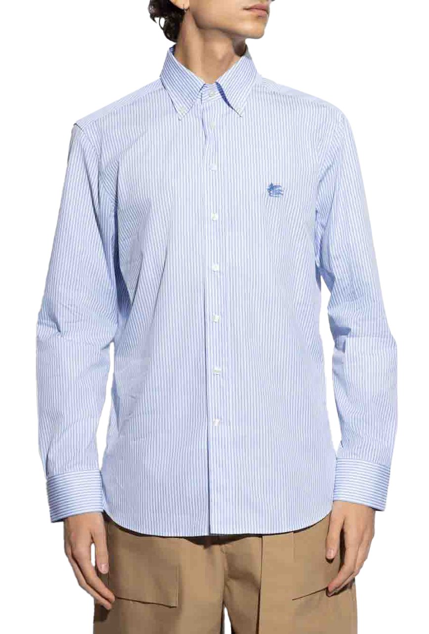 Etro Shirts Clear Blue Blauw