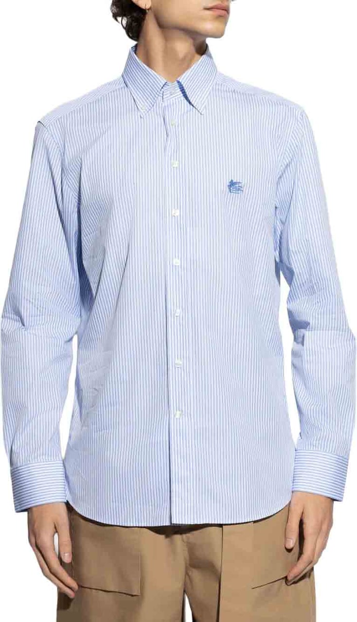 Etro Shirts Light Blue Lichtblauw