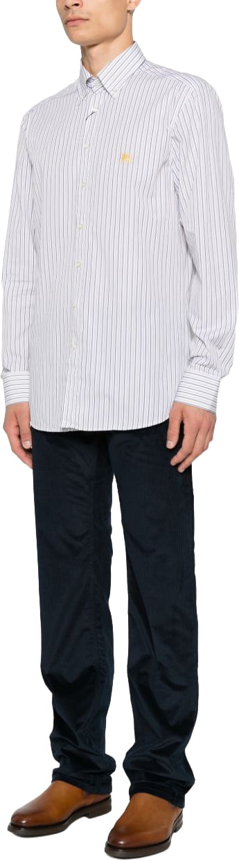 Etro Shirts Navy Wit