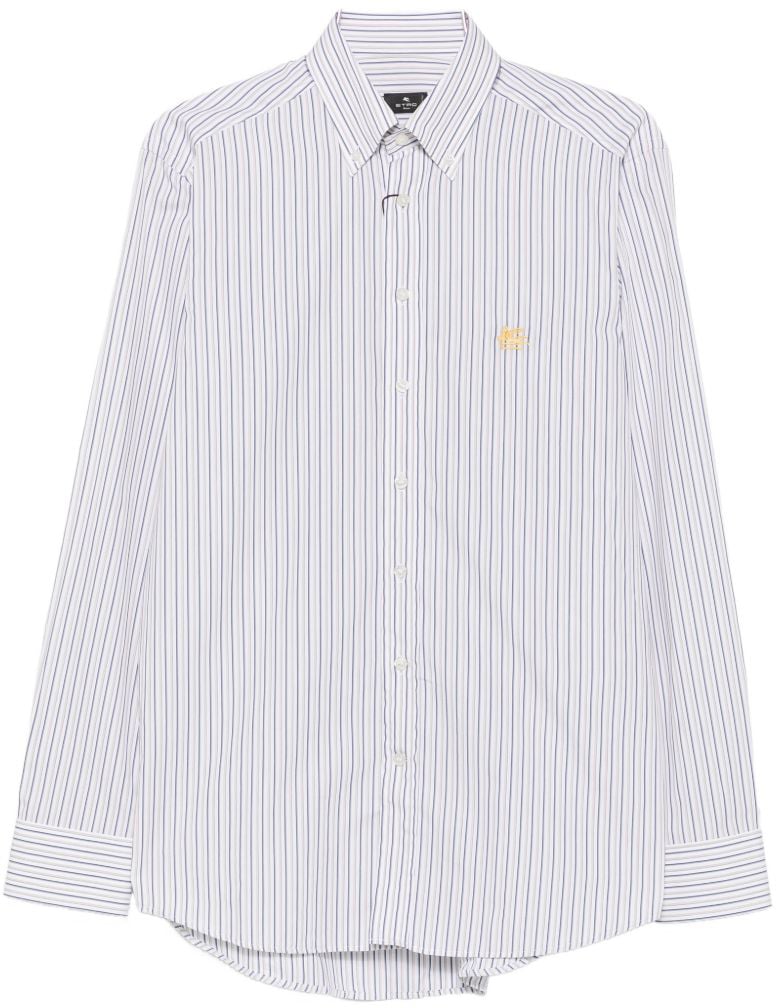 Etro Shirts Navy Wit