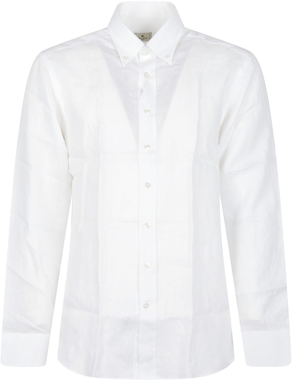 Etro Long Sleeve Pegaso Logo Roma Botton Down Shirt White Wit