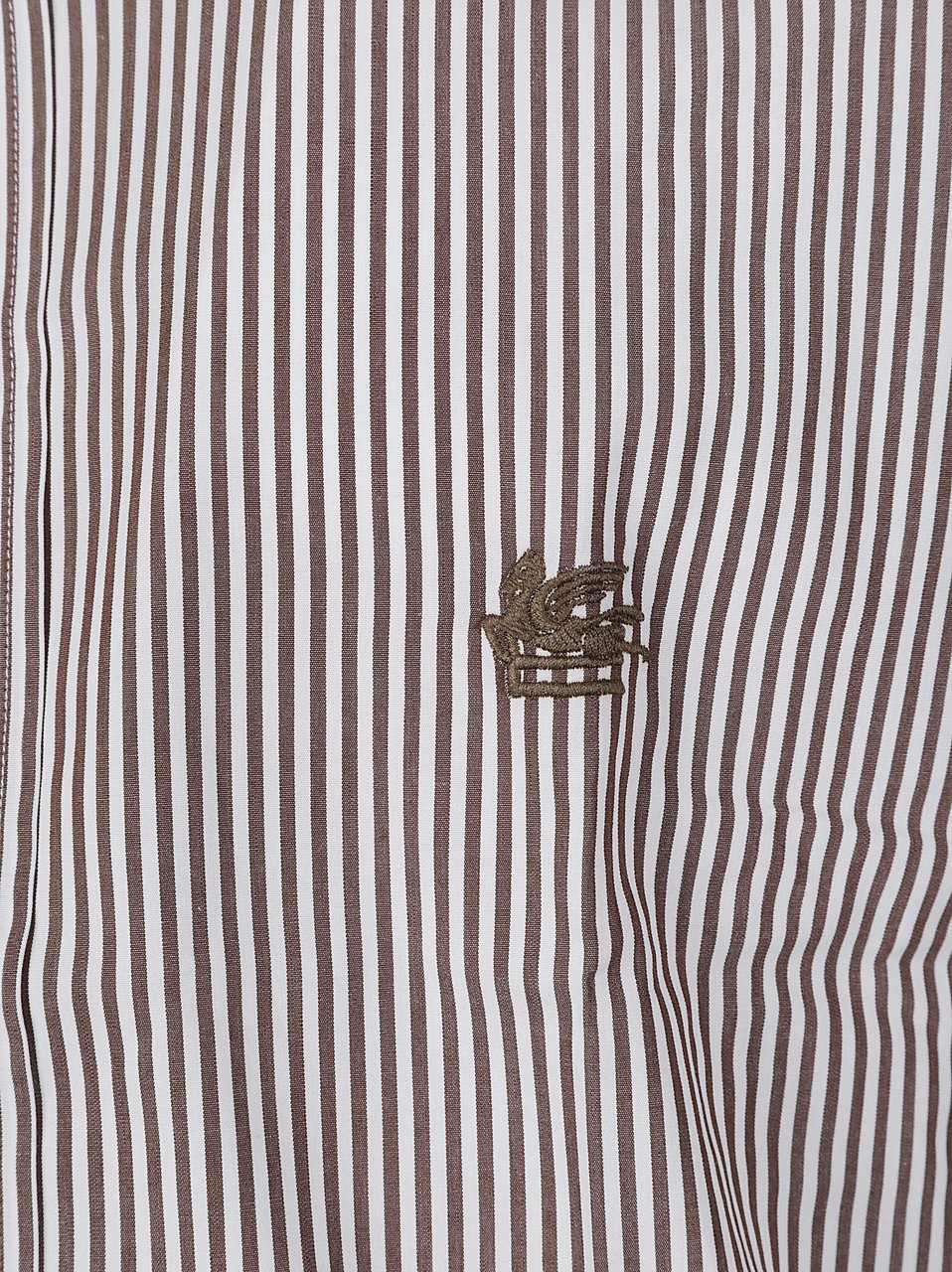 Etro Roma Logo Botton Down Long Sleeve Shirt White Wit