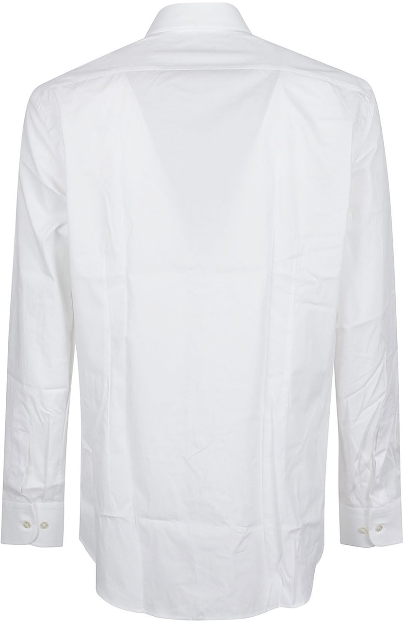 Etro Roma Logo Botton Down Long Sleeve Shirt White Wit