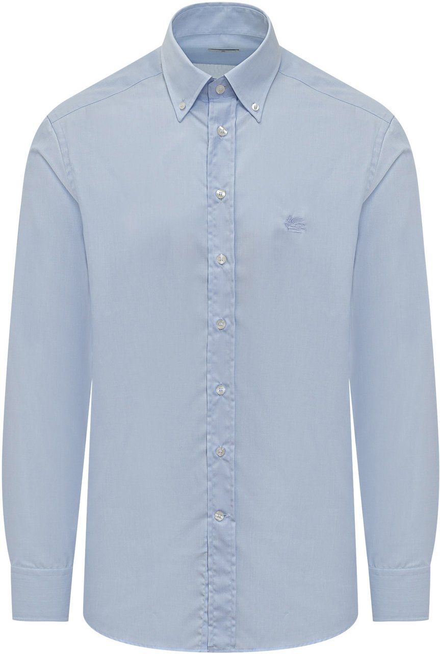 Etro Camicia Slim Button-Down Lichtblauw