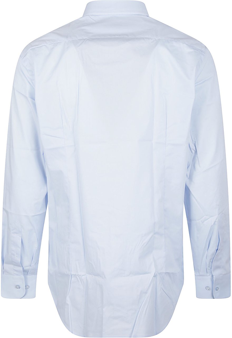 Etro Long Sleeve Pegaso Logo Roma Botton Down Shirt Blue Blauw