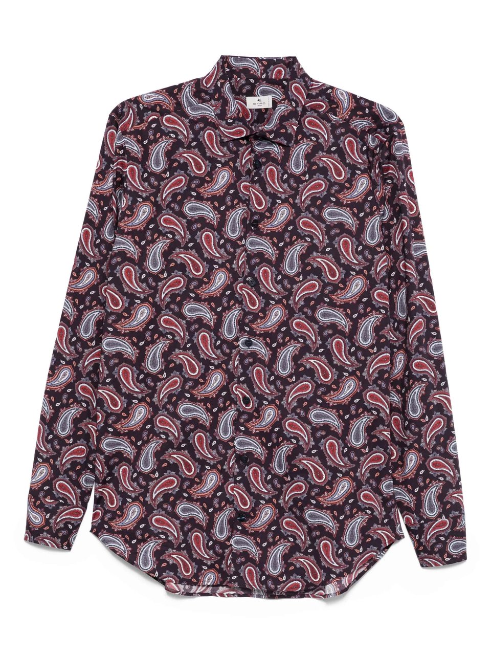 Etro Formal Dark Paisley Pattern Button Shirt Grijs