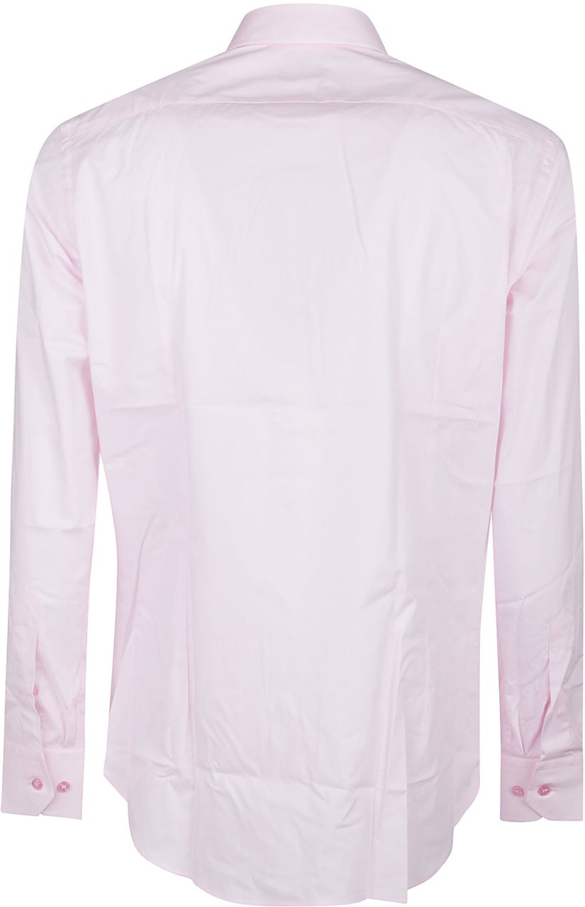 Etro Long Sleeve Fuji Botton Down Logo Shirt Pink & Purple Roze