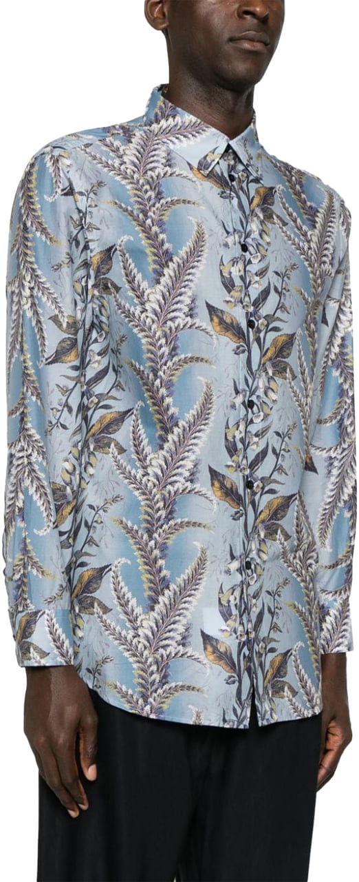 Etro Shirts Blue Blauw