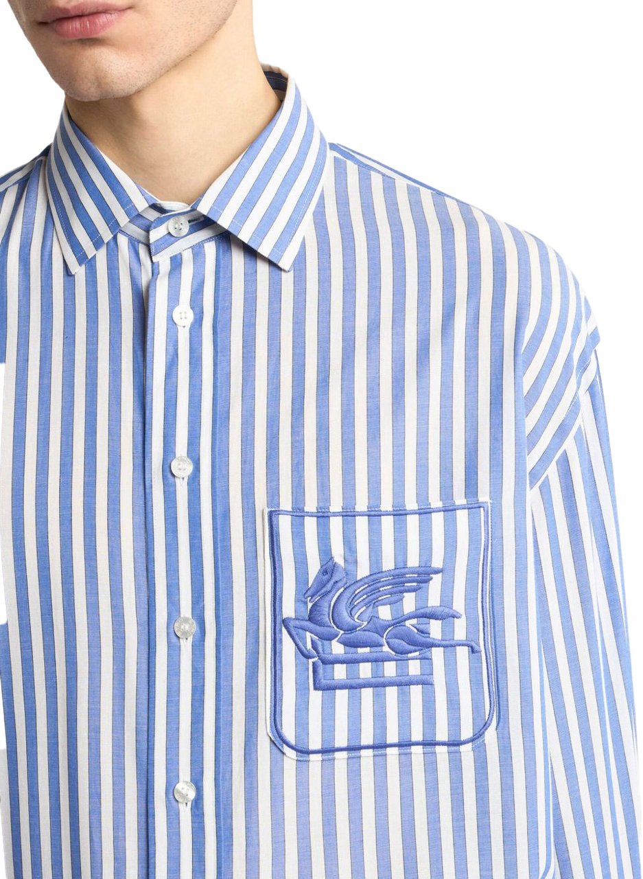 Etro Etro Shirts Clear Blue Blauw